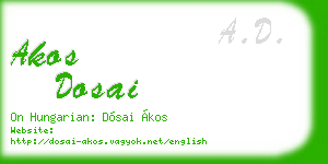 akos dosai business card