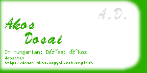 akos dosai business card